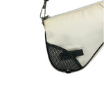 Christian Dior Cream Nylon Saddle Bag