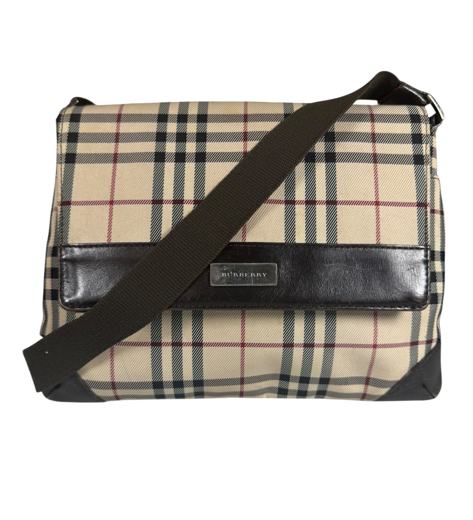 Burberry Nova Check Flap Crossbody Bag