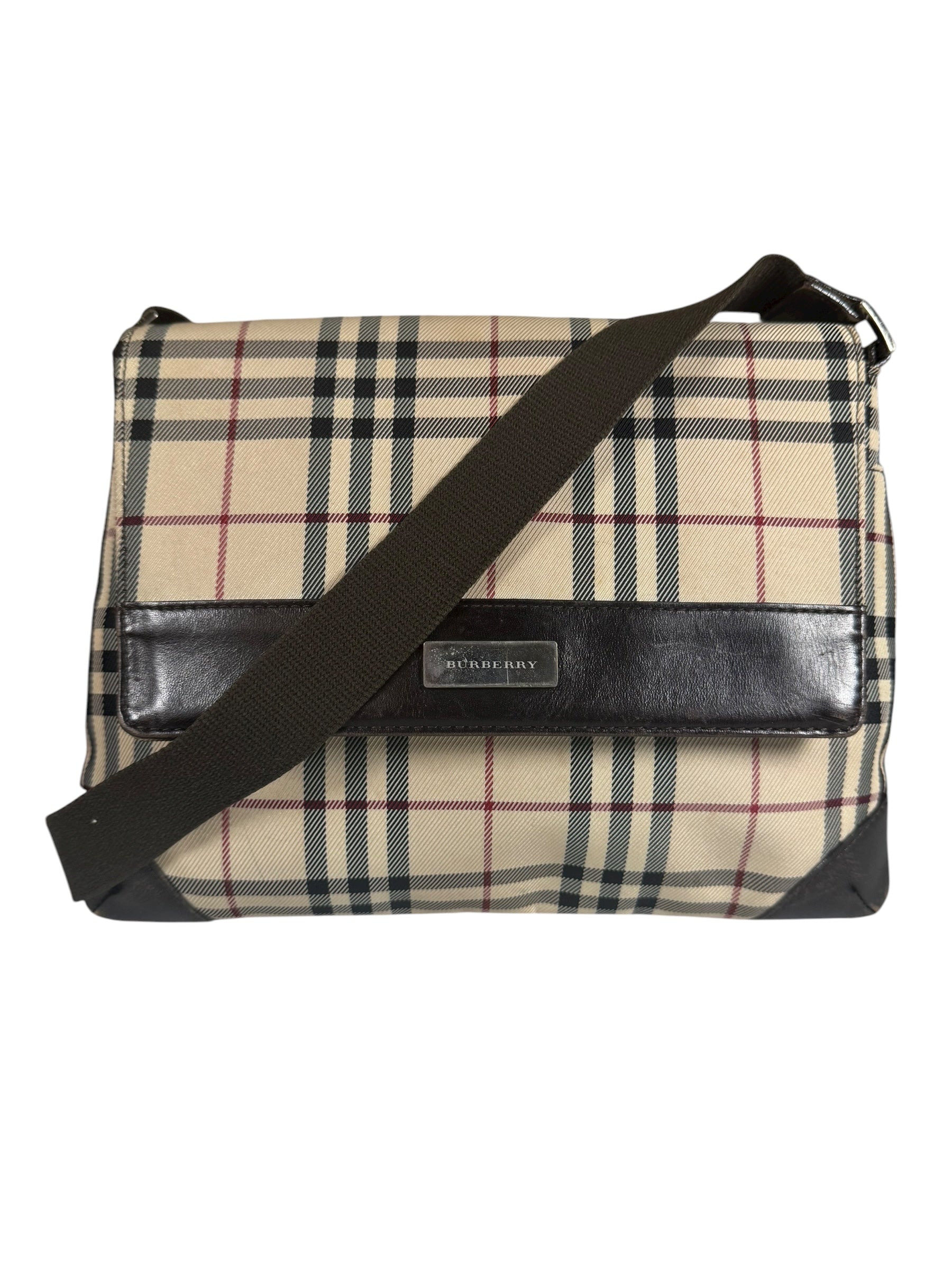 Burberry Nova Check Flap Crossbody Bag