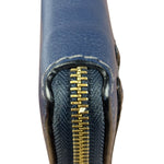Chloé Dark Blue Leather Marcie Long Zip Wallet