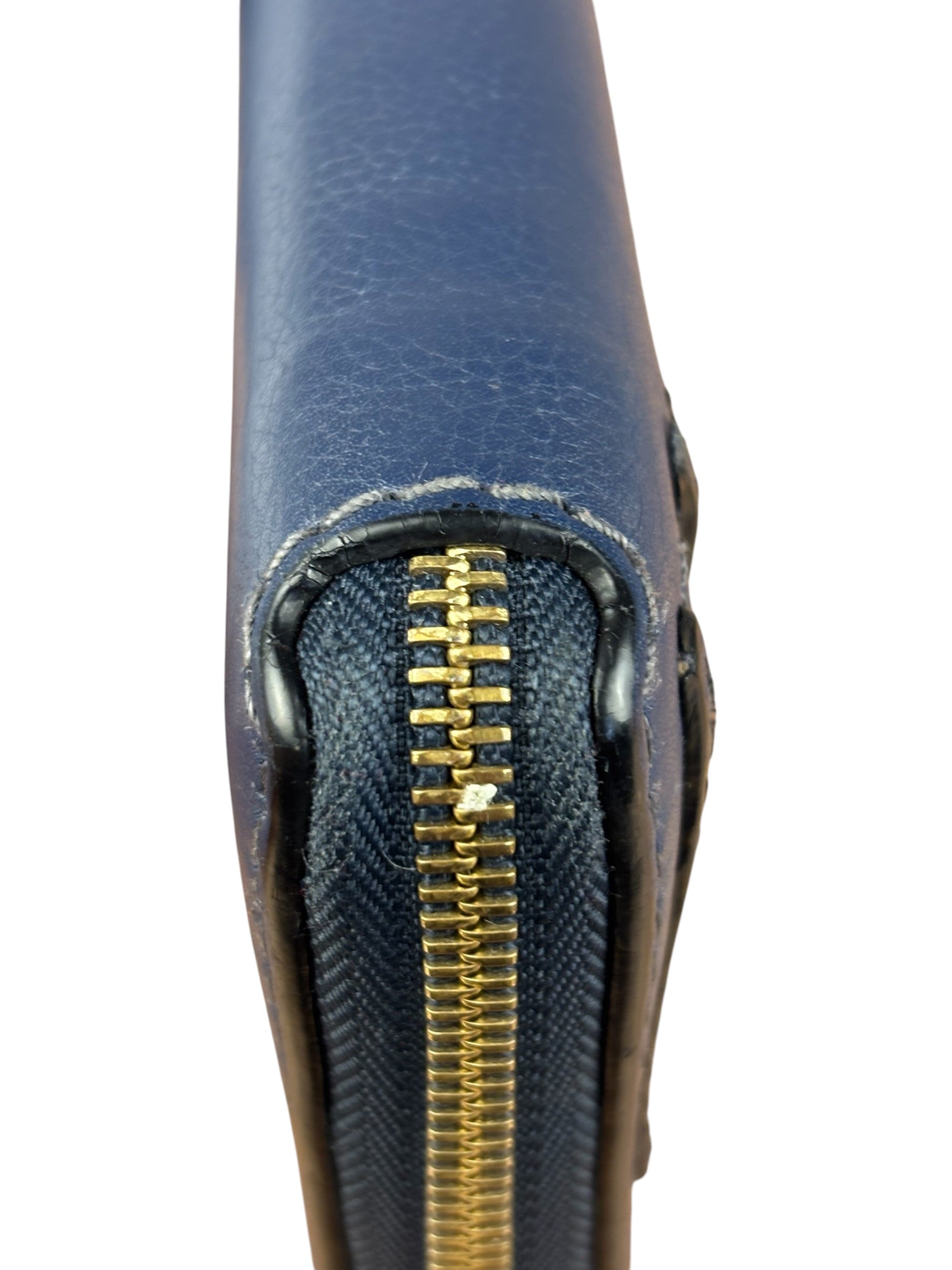 Chloé Dark Blue Leather Marcie Long Zip Wallet