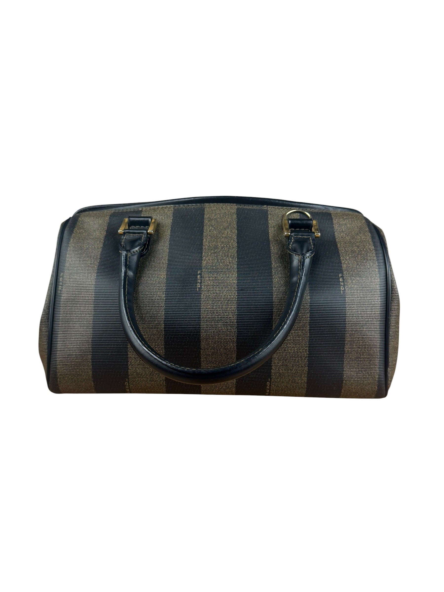 Fendi Vintage Pequin Stripped Mini Boston Bag