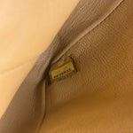 Chanel Vintage Beige Leather  Chocolate Bar East- 1987
