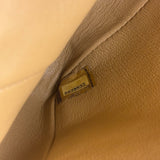 Chanel Vintage Beige Leather  Chocolate Bar East- 1987
