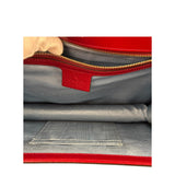 Gucci Red Leather GG Ring Shoulder Bag