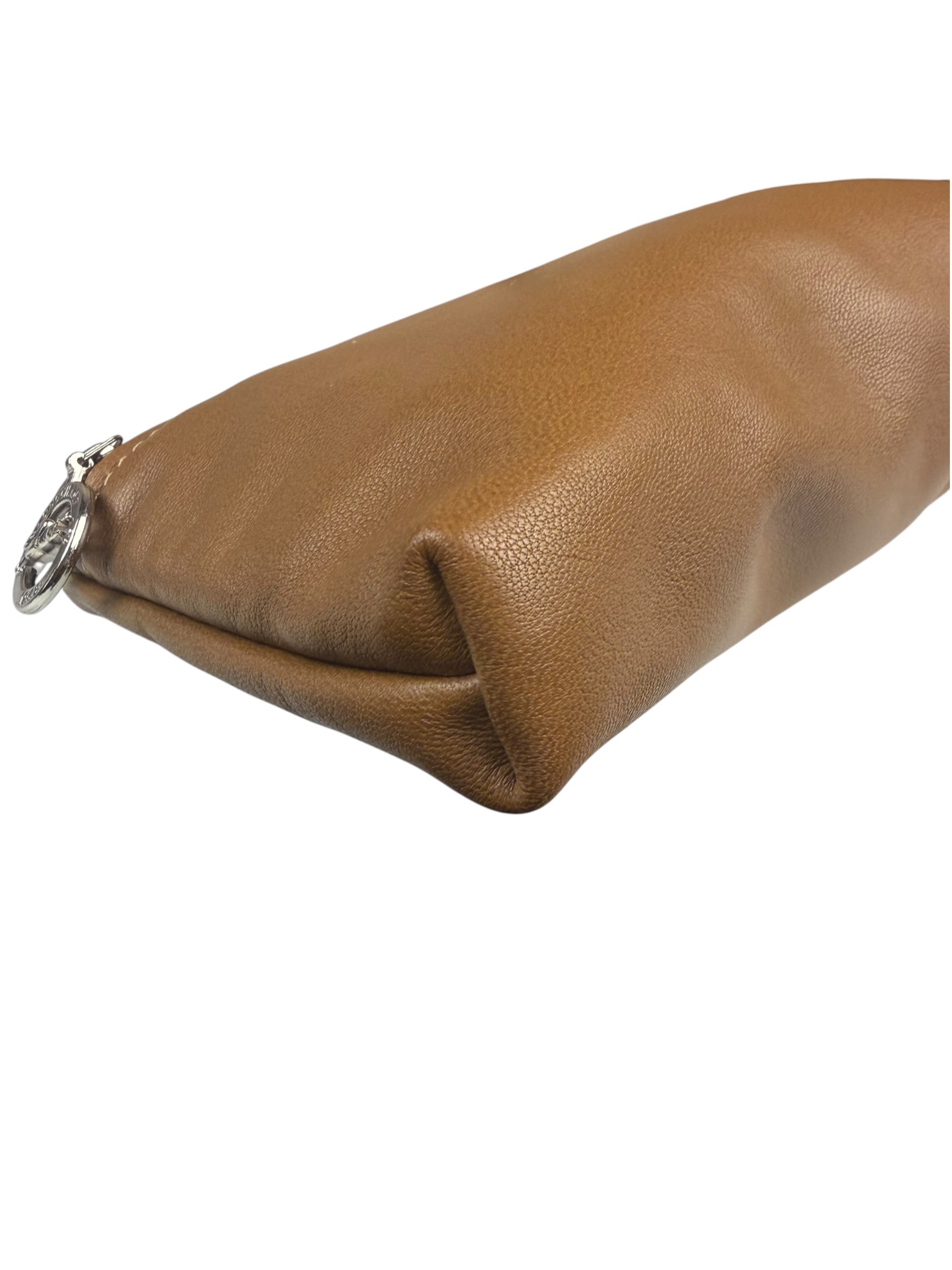 Longchamp Camel Leather Cosmetic Pouch