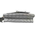 Chanel Vintage Metallic Silver Quilted Tassel Flap Bag 1997