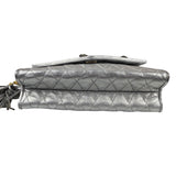 Chanel Vintage Metallic Silver Quilted Tassel Flap Bag 1997