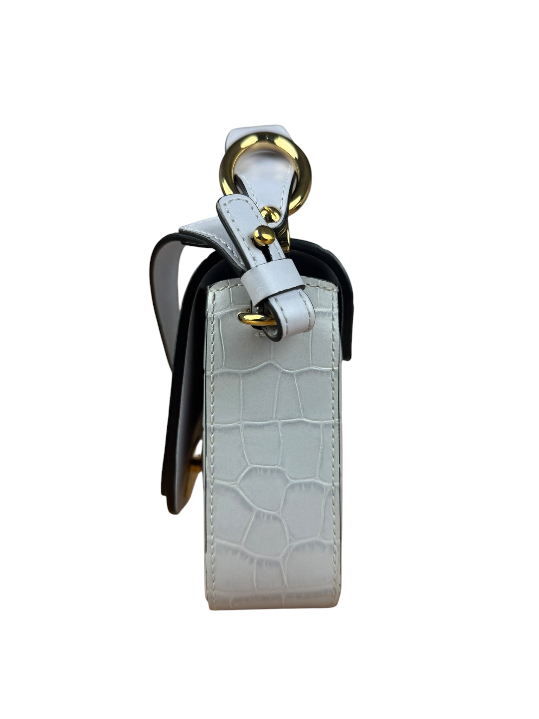 Chloé Mini Grey Croc Embossed C 2Way Bag