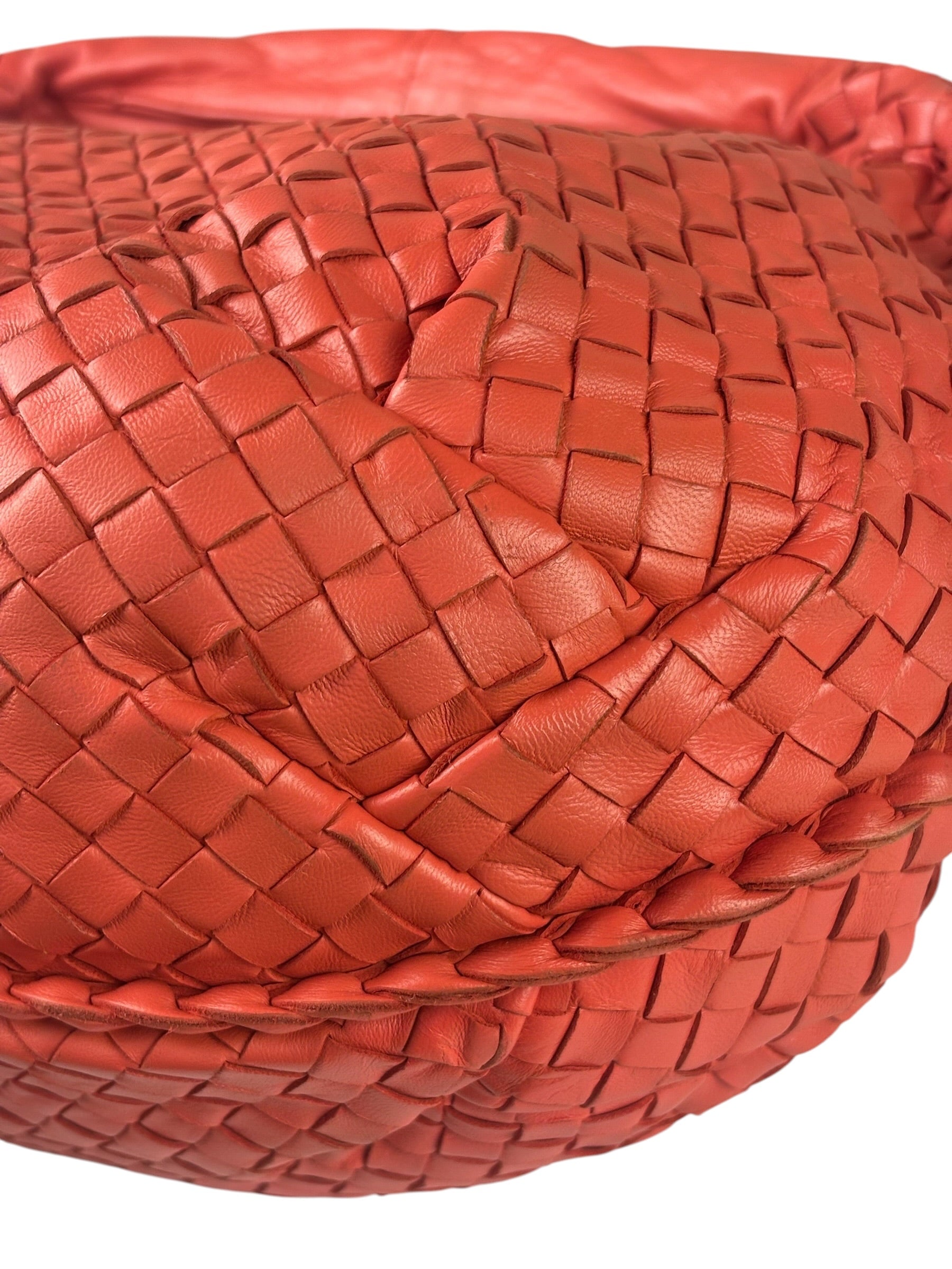 Bottega Veneta Orange Intrecciato Hobo Bag