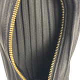 Loewe Leather Bracelet Pleated Pouch Bag Black