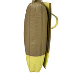 Fendi Camel Tan/Lime Yellow Leather Flap Pochette