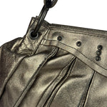 Bottega Veneta Metallic Pleated Shoulder Bag