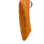 Coach Orange Leather Corner Zip Wristlet
