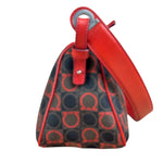 Salvatore Ferragamo Multicolor Leather Trim Monogram Gancini Pochette
