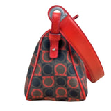 Salvatore Ferragamo Multicolor Leather Trim Monogram Gancini Pochette