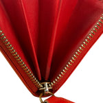 Vivienne Westwood Red Long Zip Orb Wallet