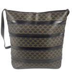 Celine Coated Canvas Stripped Macadam Crossbody