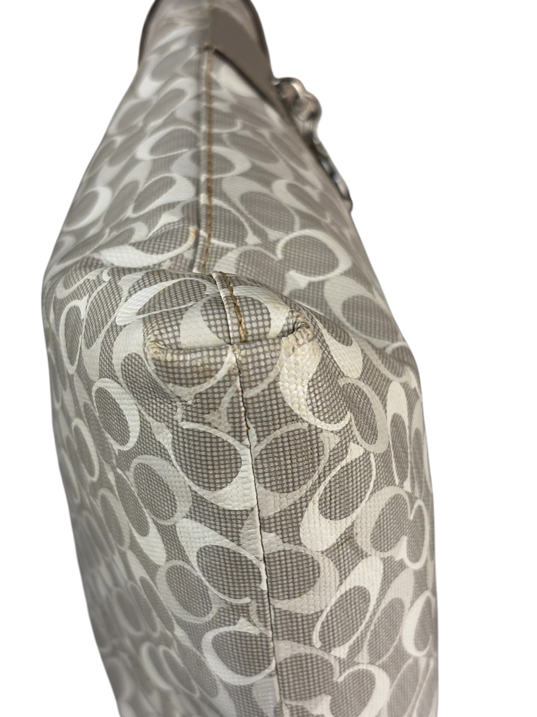 Coach Grey Patent Leather Signature Crossbody