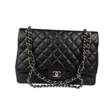 Chanel Black Quilted Leather Jumbo Classic Flap Bag 2009