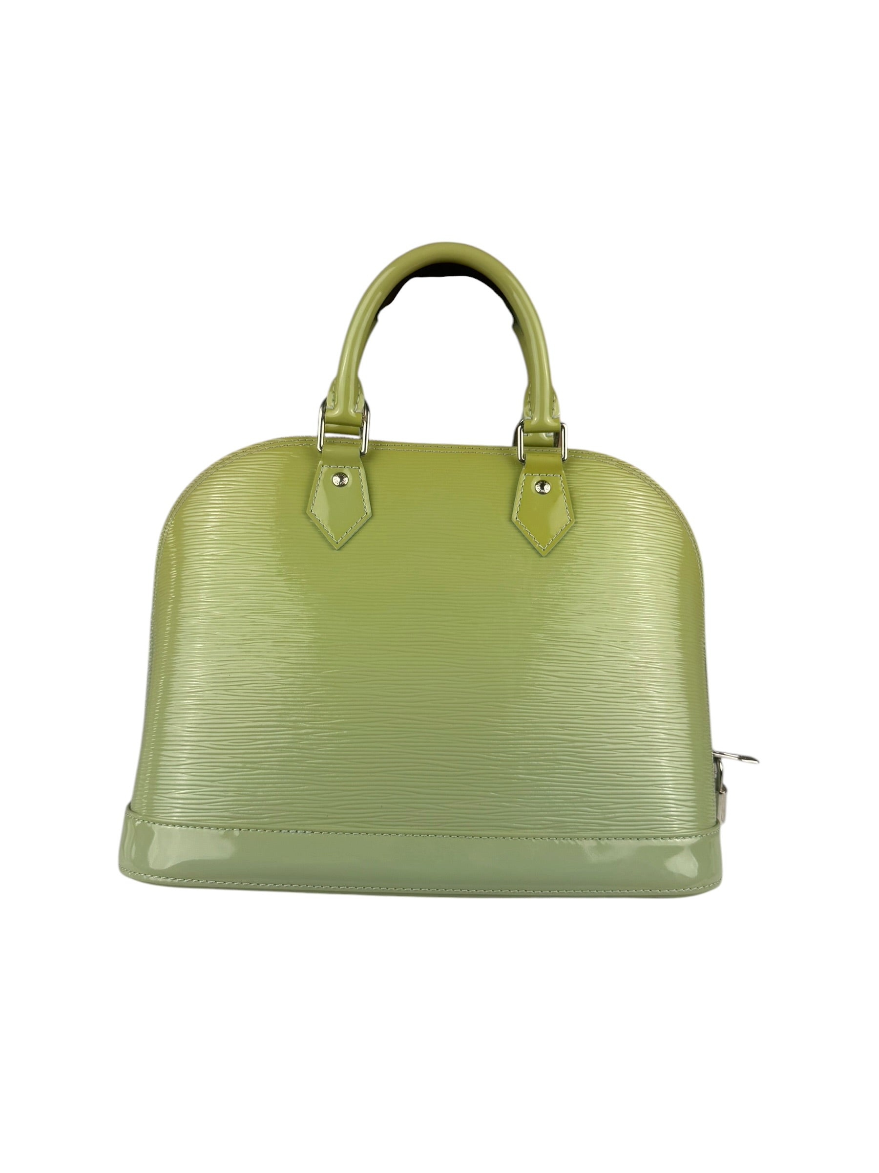 Louis Vuitton Green Patent Epi Alma Handbag