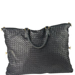 Bottega Veneta Black Intrecciato Large Handbag