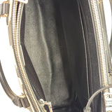 Prada Black/White Saffiano Leather Striped Two-Way Bag