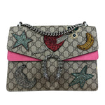 Gucci Pierced Heart Patches Dionysus Chain Shoulder Bag