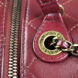 Chanel Burgundy Python Quilted Leather Vanity Two-Way Bag 2017