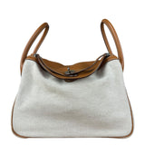 Hermes Toile Swift Canvas/Leather Lindy 30 Beige/Brown 2007
