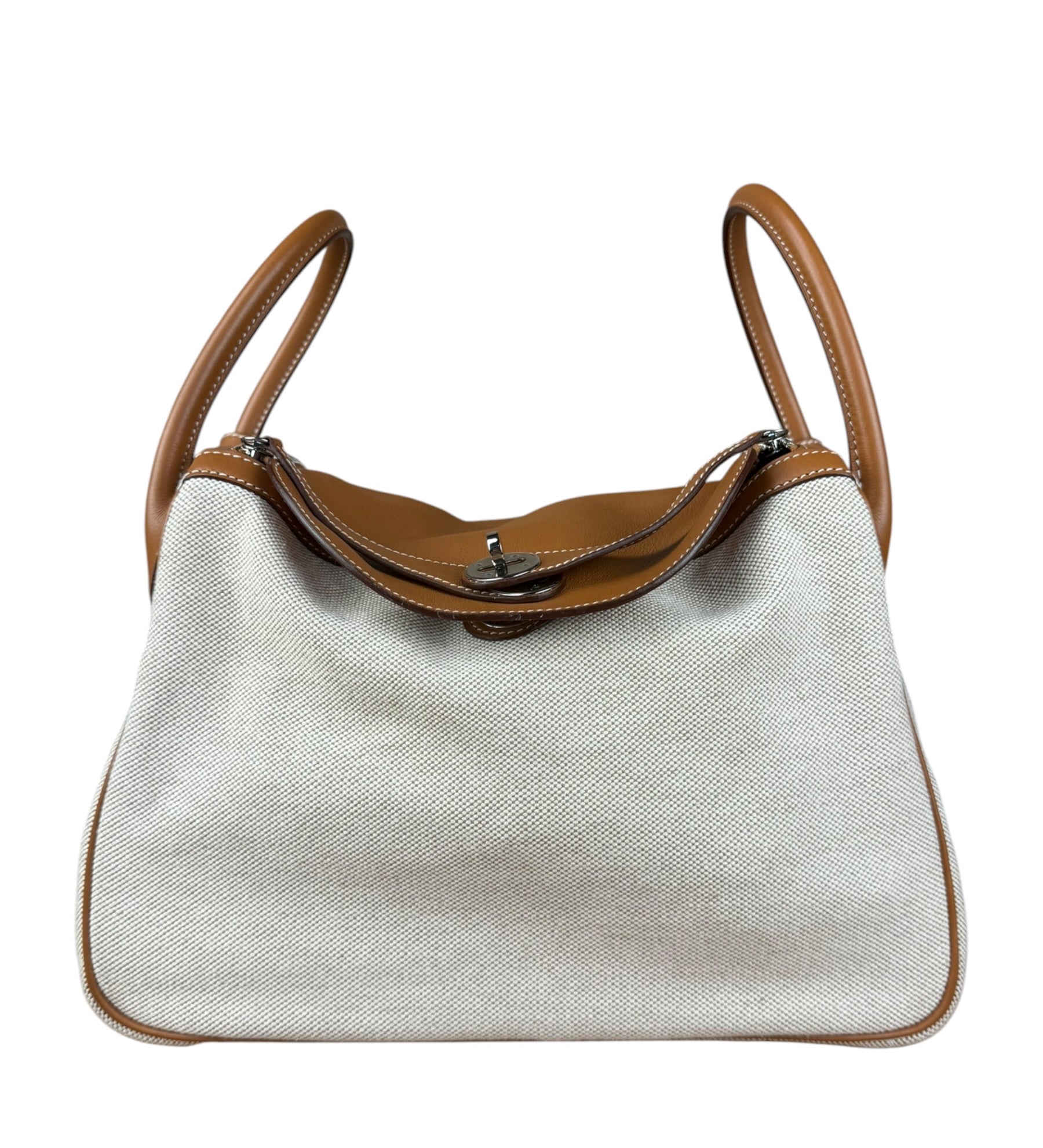 Hermes Toile Swift Canvas/Leather Lindy 30 Beige/Brown 2007