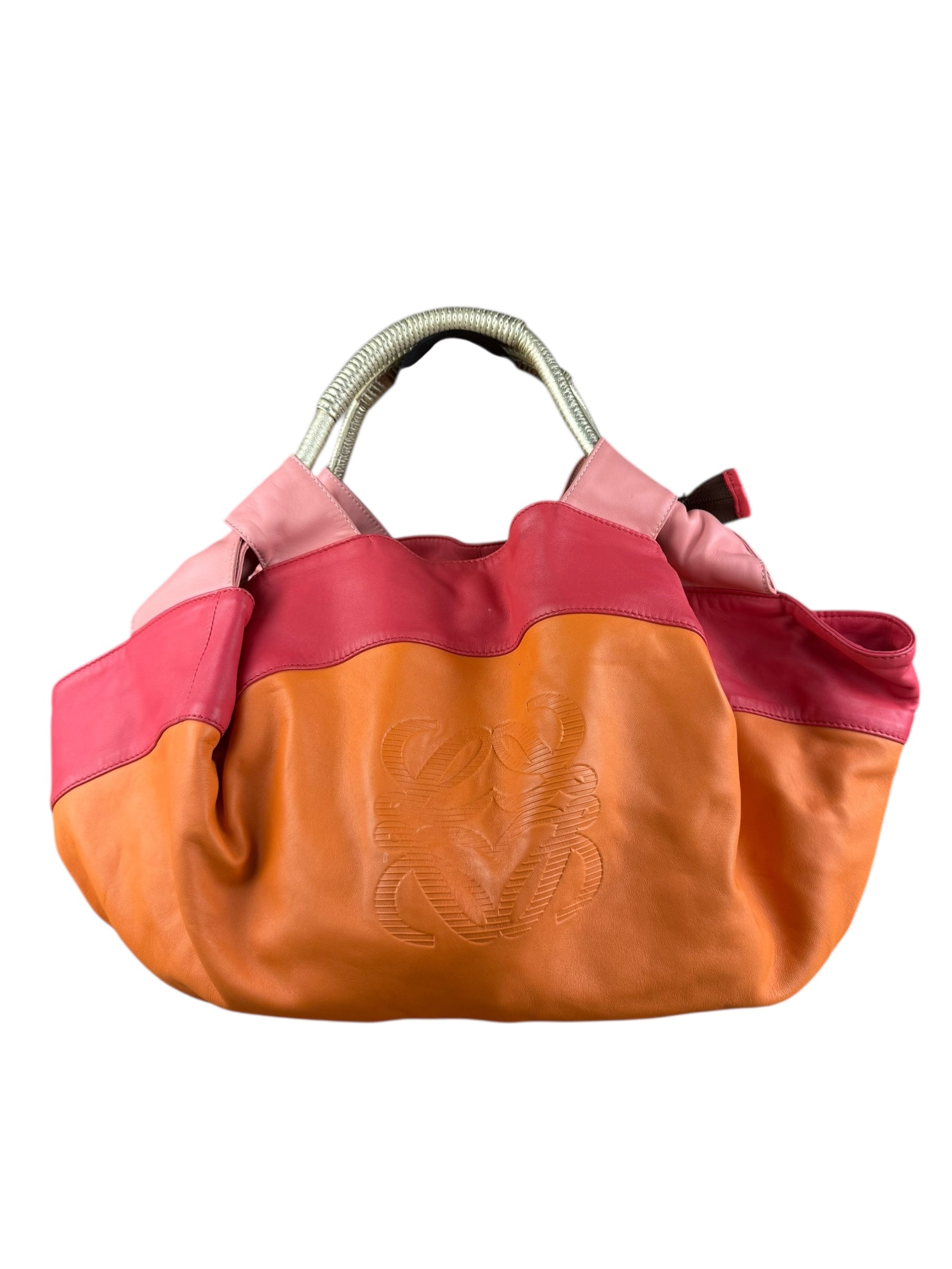Loewe Leather Nappa Aire Handbag Orange/Pink
