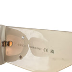 Gucci Large Frame Gold Logo Sunglasses