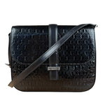 Saint Laurent Black Monogram Patent Leather Shoulder Bag