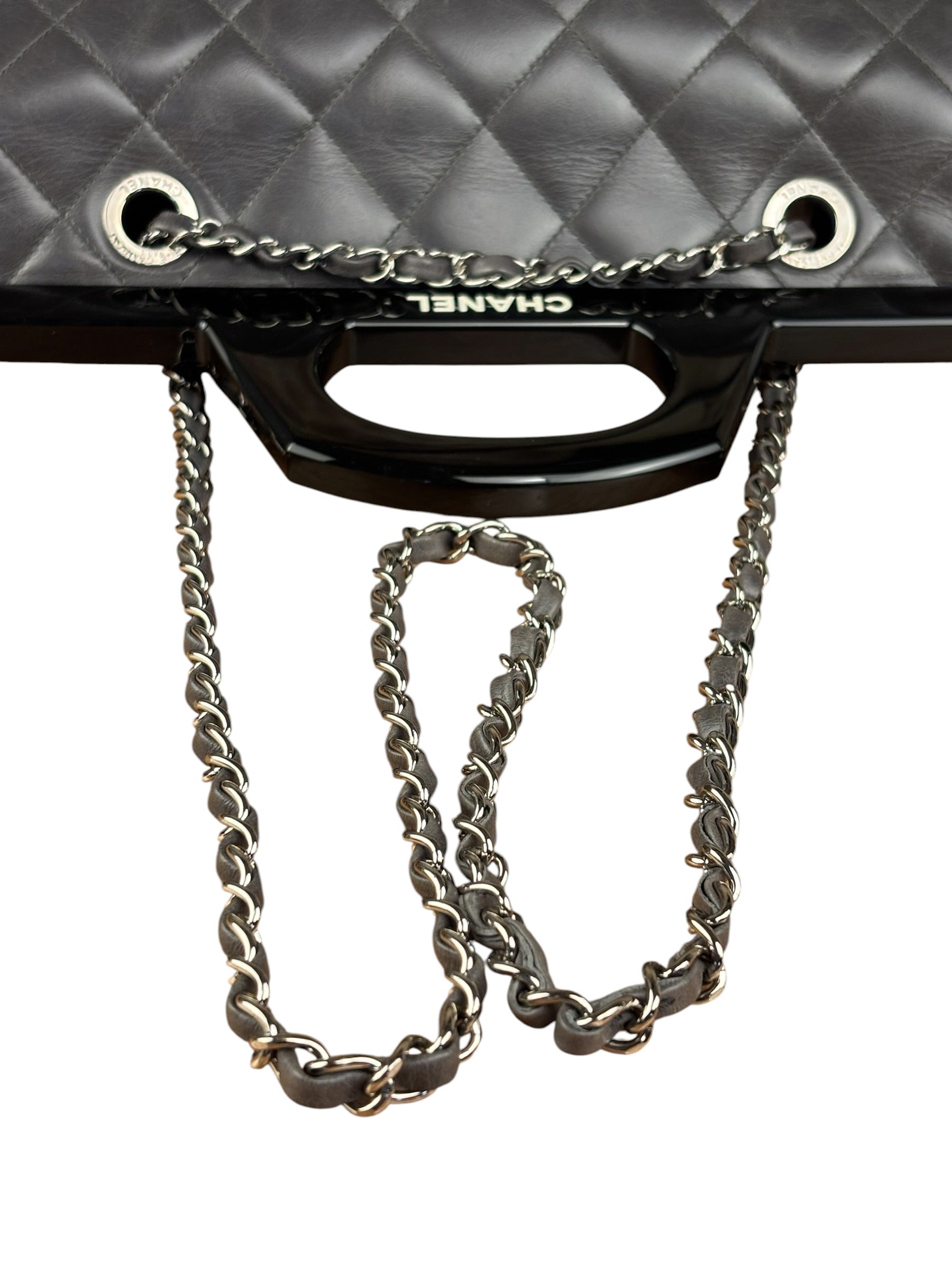 Chanel Dark Grey Cockpit Flap Shoulder Bag 2015