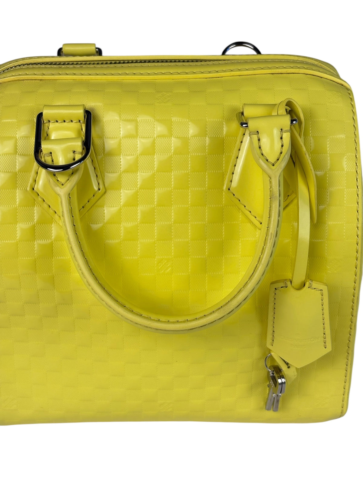 Louis Vuitton Yellow Damier Facette Cube Speedy 20