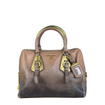 Prada Bicolor Cervo Ombre Leather Top Handle Bag