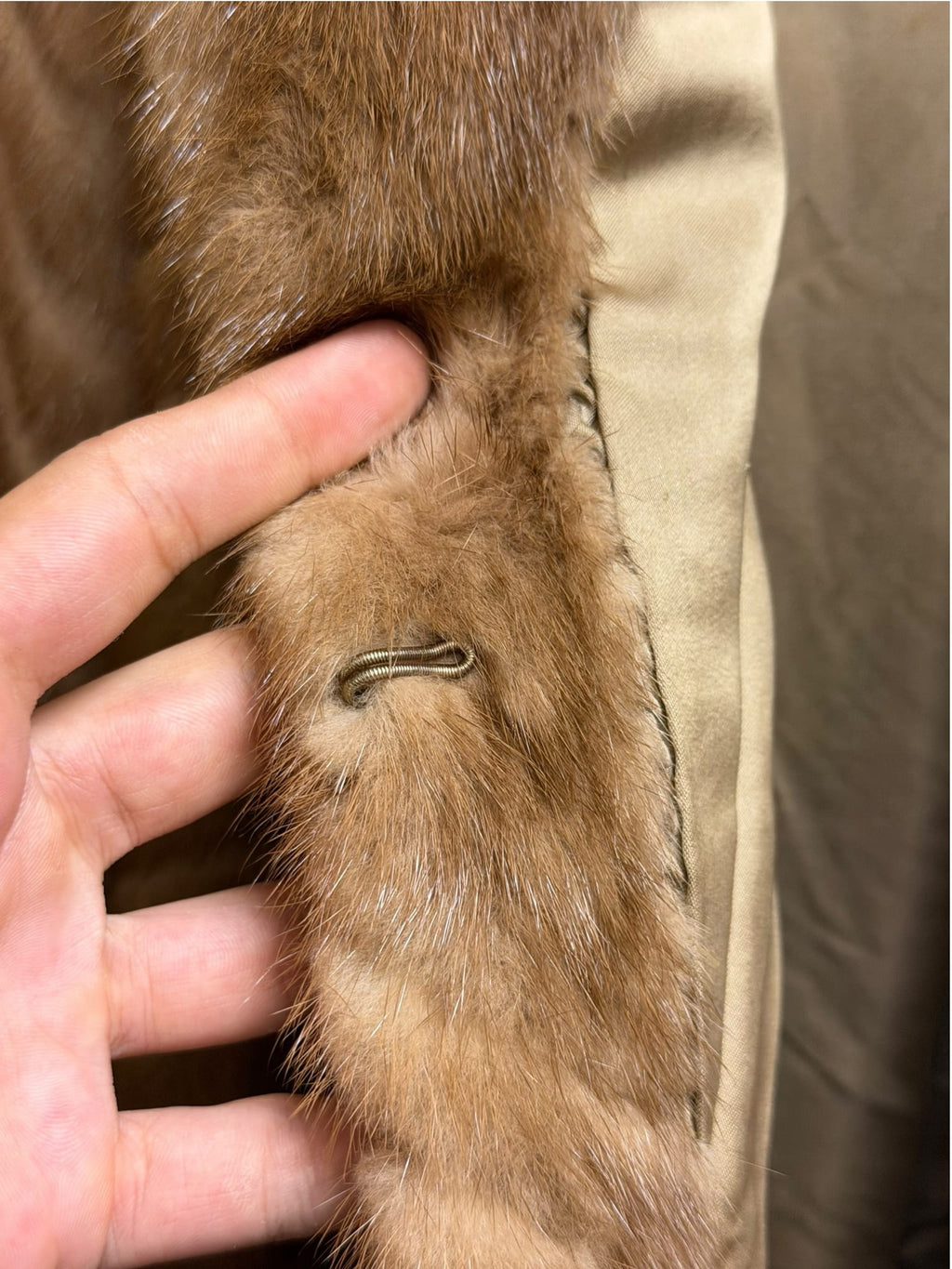 Vintage Moon Cresent Honey Brown Mink Fur Coat