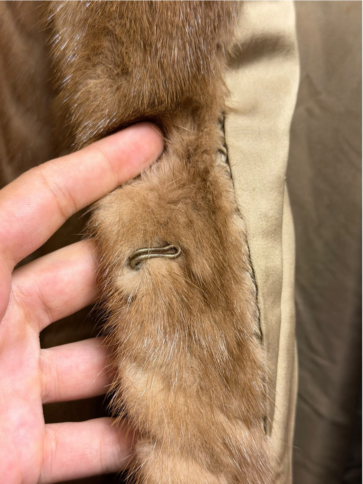 Vintage Moon Cresent Honey Brown Mink Fur Coat