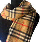 Burberry Brown Check Cashmere Scarf