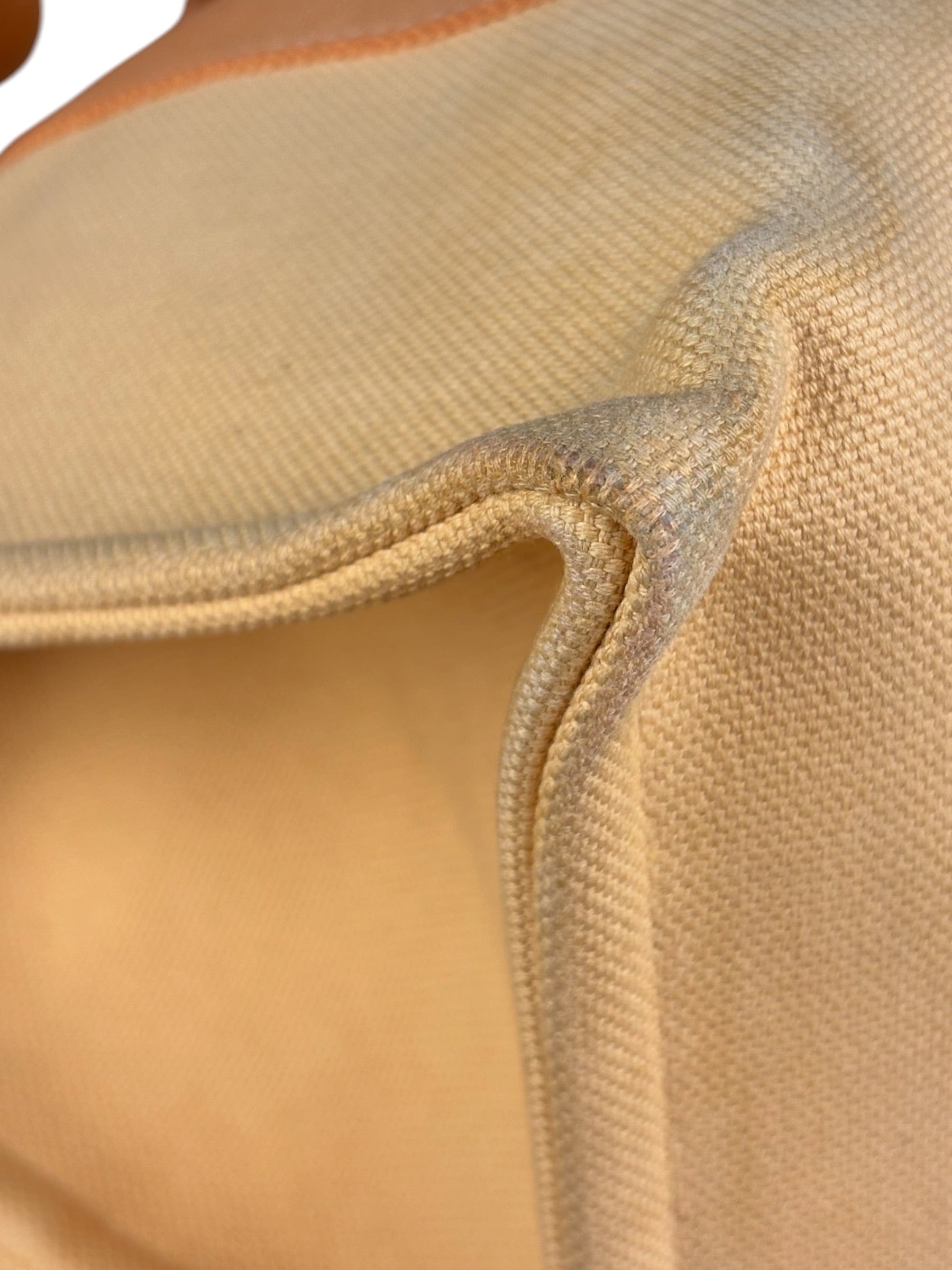 Hermes Bicolor Woven Cotton Bora Bora Canvas Tote Bag PM