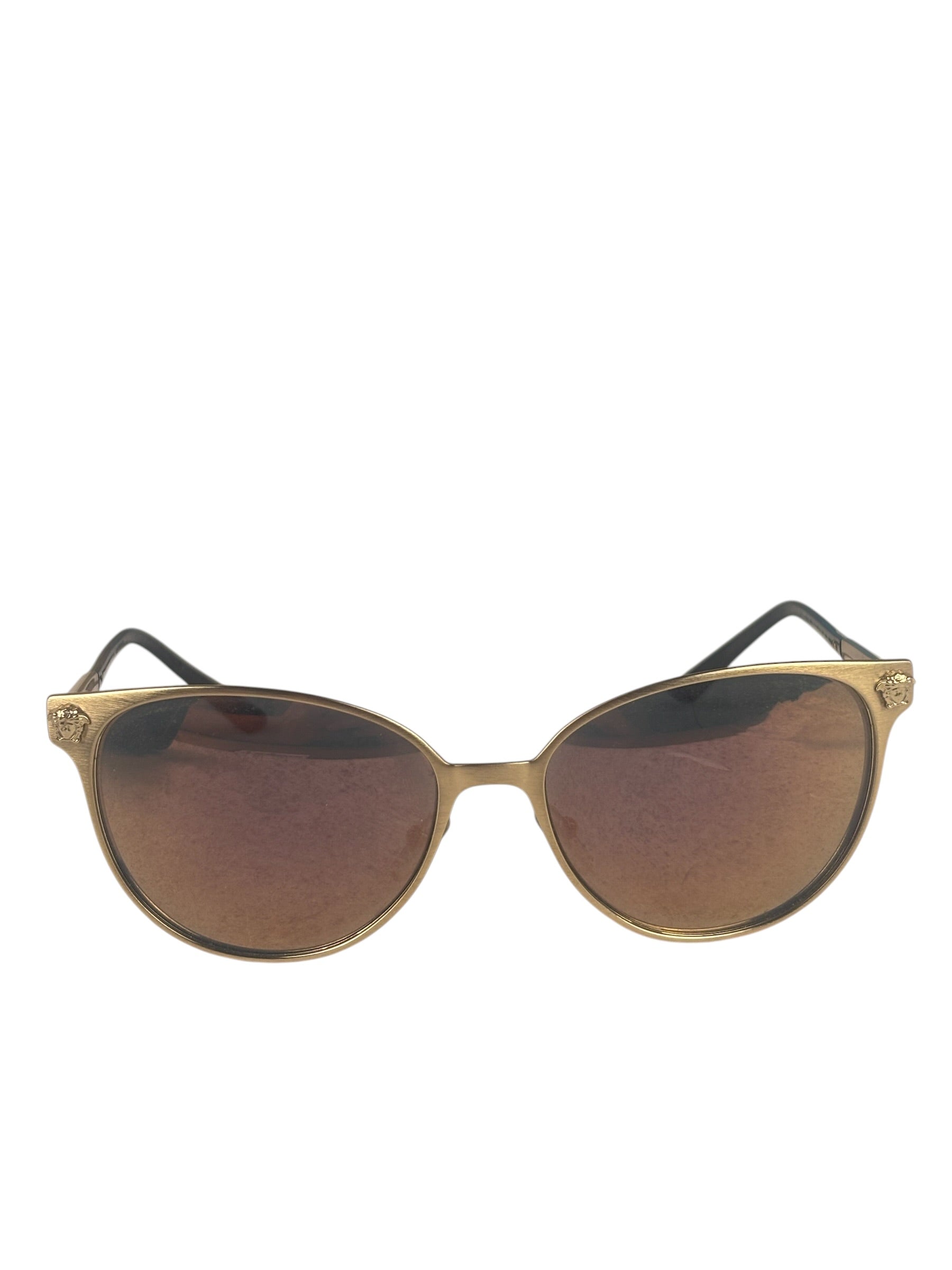 Versace MOD 2158 Black/Gold Mirrored Sunglasses