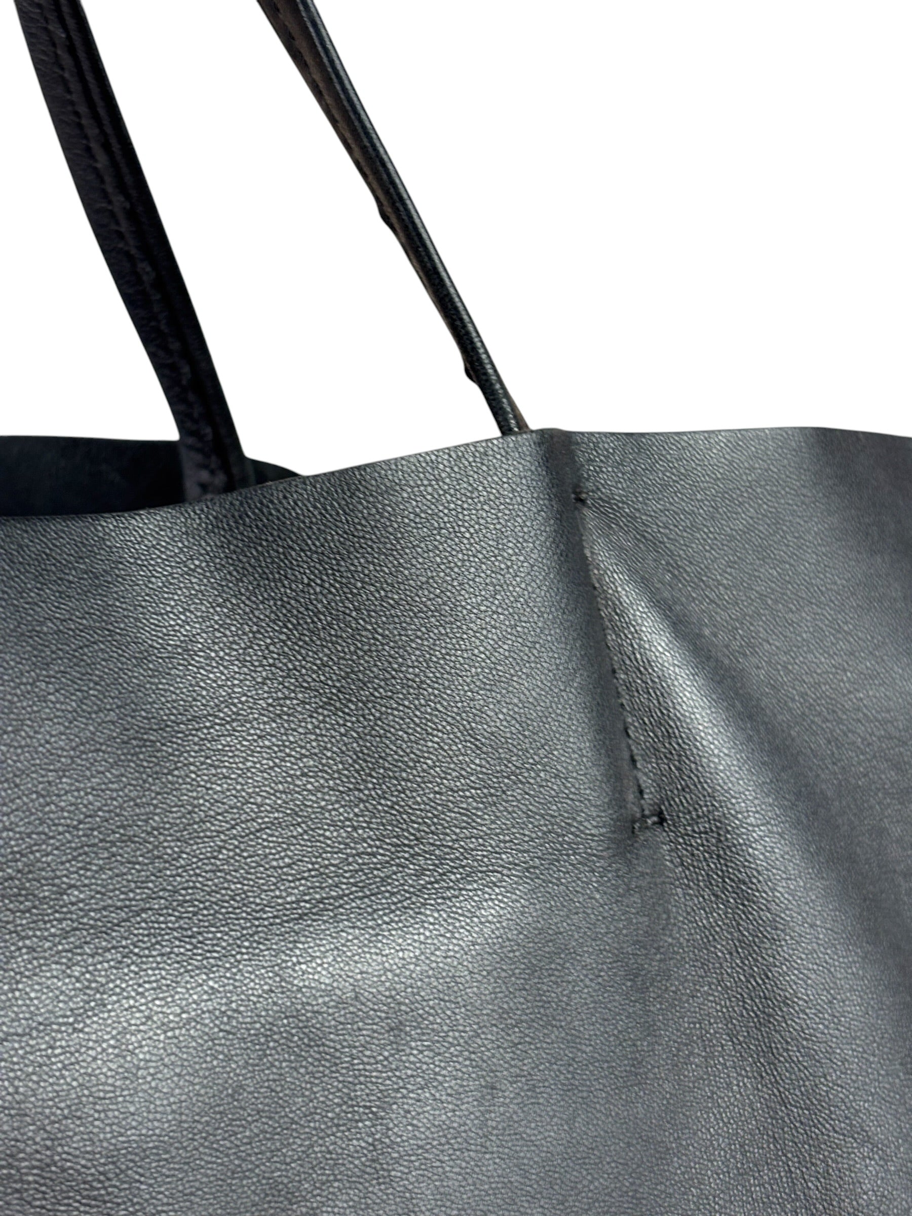 Celine Yellow/Black Leather Horizontal Cabas Tote