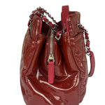 Chanel Red Patent Leather Chain Shoulder Bag 2012