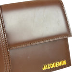 Jacquemus Dark Brown Leather Le Bambino Shoulder Bag