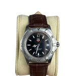 Tag Heuer Professional  Black Dial Brown Leather Strap