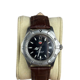 Tag Heuer Professional  Black Dial Brown Leather Strap