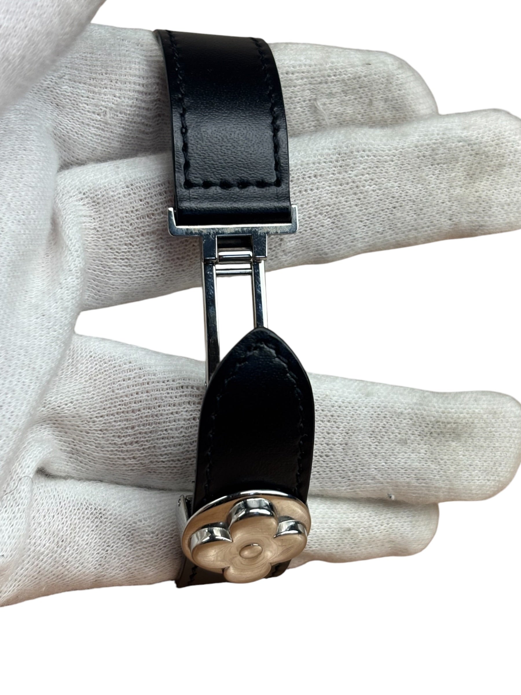 Louis Vuitton Black Leather Wish Bracelet