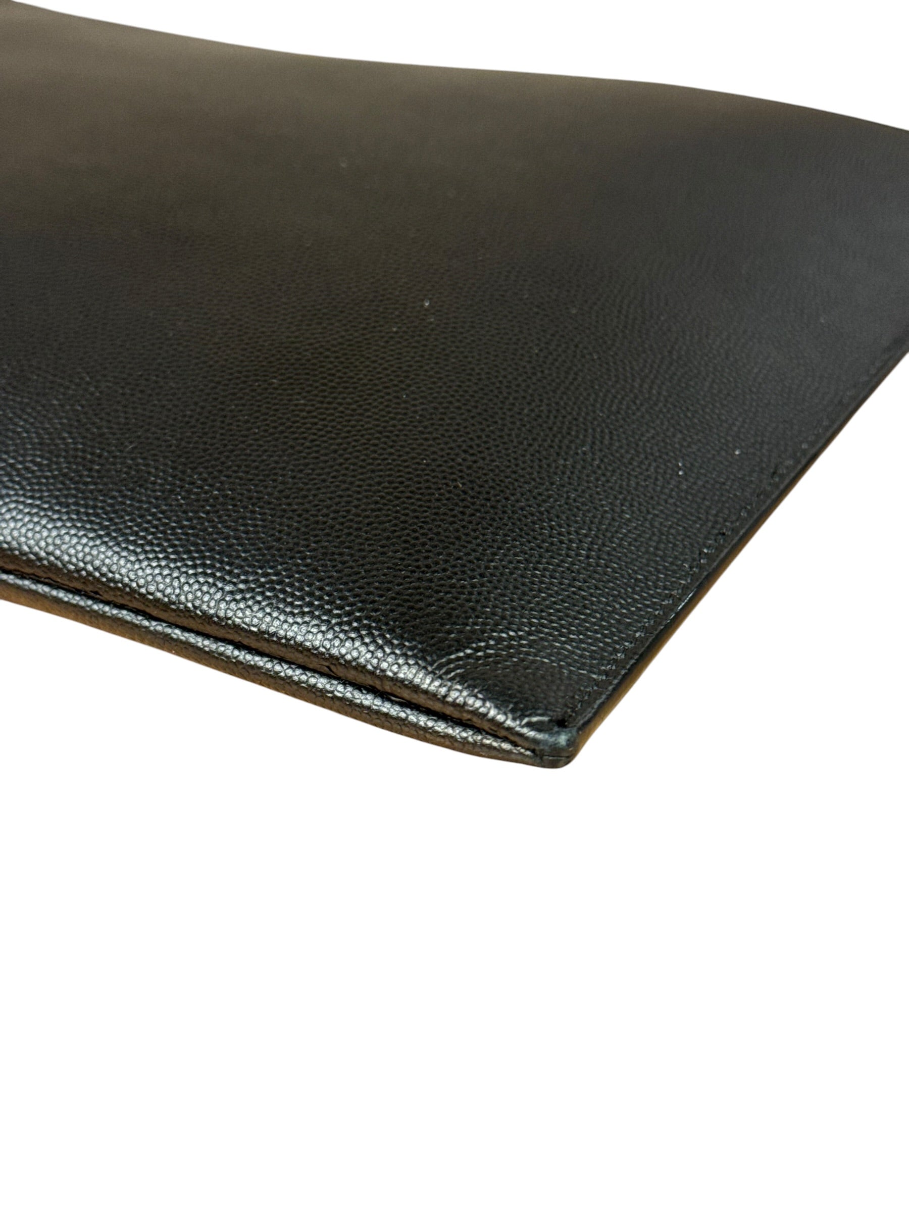 Yves Saint Laurent Black Grain De Poudre Zipped Tablet Holder