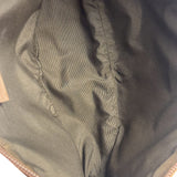Gucci Brown Leather Trim GG Boat Pochette